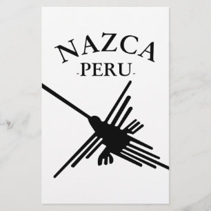 Papelaria Nazca Peru Hummingbird com texto curvo