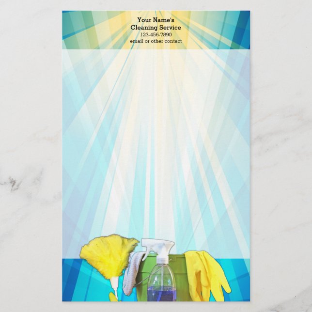 Papelaria Negócios do Serviço de Limpeza Personalizada de Ra (Frente)