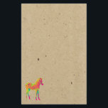 Papelaria Neon Zebra Baby Animal Psicodélico Retro<br><div class="desc">Papel de carta com uma ilustração psíquica,  funfa,  do estilo sessenta,  de uma zebra bebê em néon de cores amarelo vivo,  rosa quente e verde-menta. Selvagem e diversão com um talento artístico criativo. Defina um fundo de papel de artesanato falso.</div>