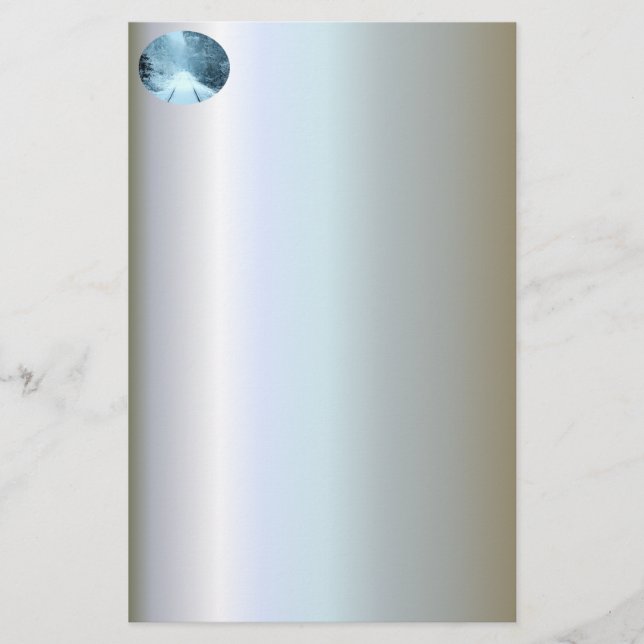 Papelaria Neve de Natal nos Caminhos de Ferro (Frente)