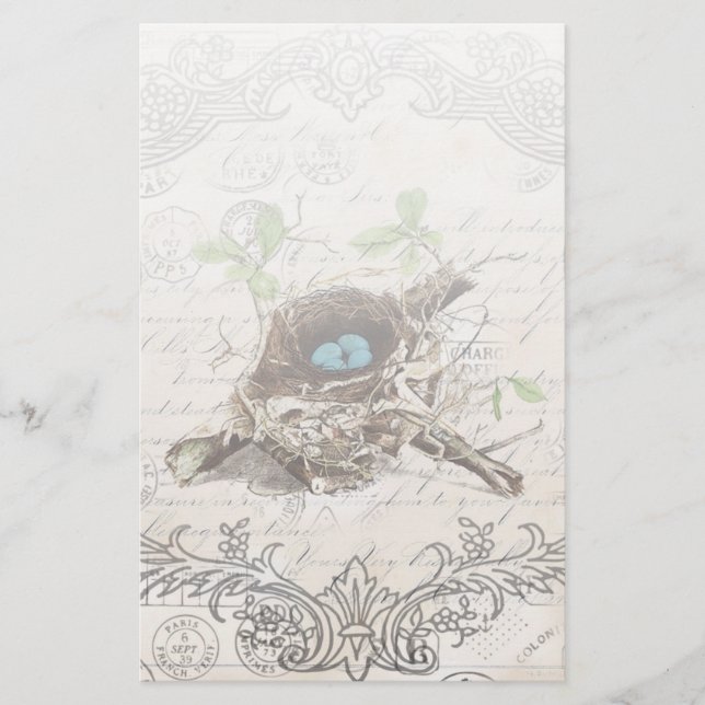 Papelaria ninho botânico russo-chinês (Frente)