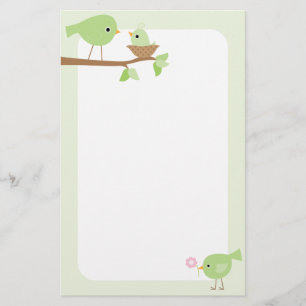 Papelaria Ninho de Pássaro do Bebê (rosa)