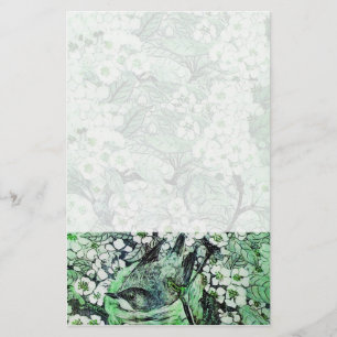 Papelaria NINHO DE PÁSSARO, verde branco