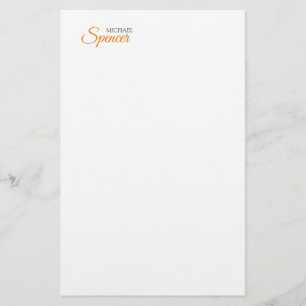 Papelaria Nome Clássico Simples Limpo Profissional