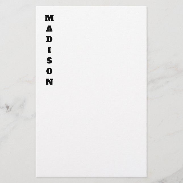 Papelaria Nome da caligrafia de na moda (Frente)