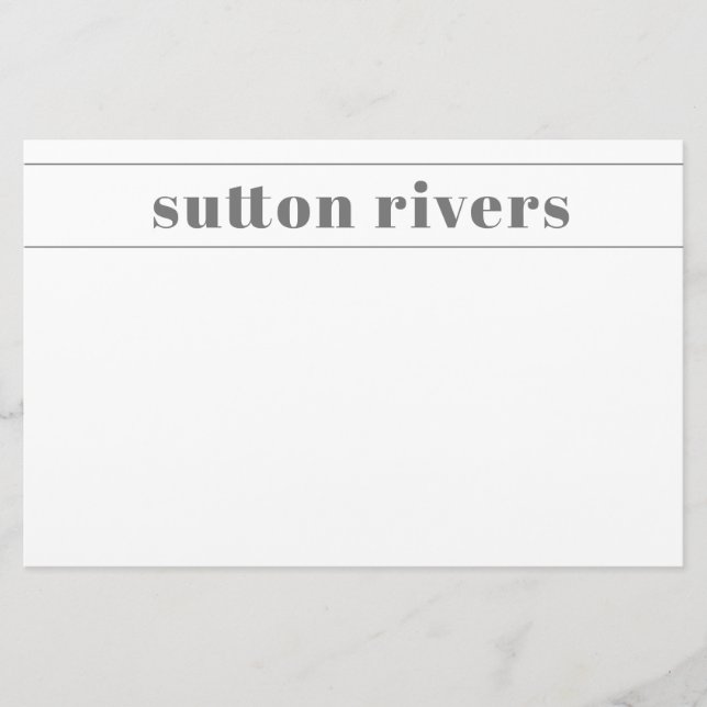 Papelaria Nome da Tipografia Moderna Simples (Frente)