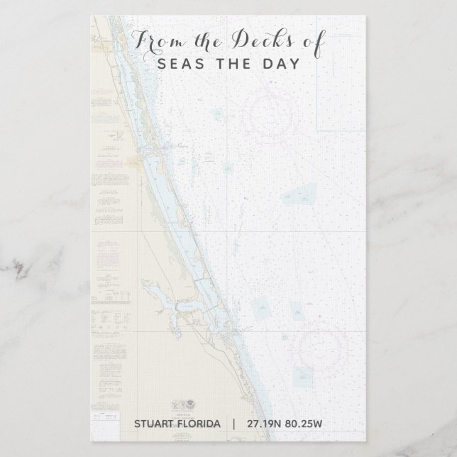 Papelaria Nome do barco a partir dos pavimentos do Stuart FL (Frente)