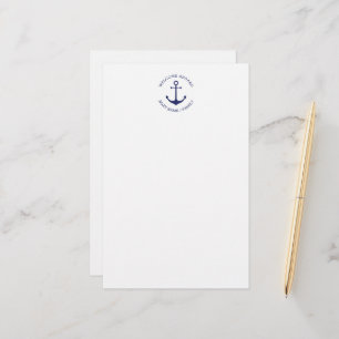 Papelaria Nome do barco personalizado: bem-vindo Ancora náu