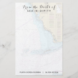 Papelaria Nome do seu barco a partir dos pavimentos náuticos