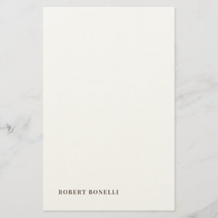 Papelaria Nome Minimalista Moderno Simples Único
