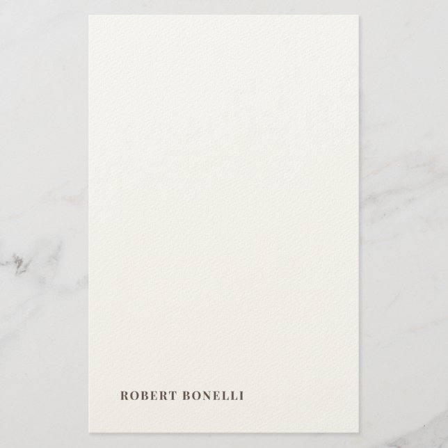 Papelaria Nome Minimalista Moderno Simples Único (Frente)