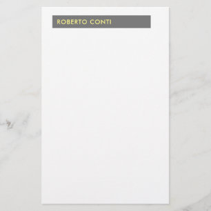 Papelaria Nome Minimalista Simples Moderno Único