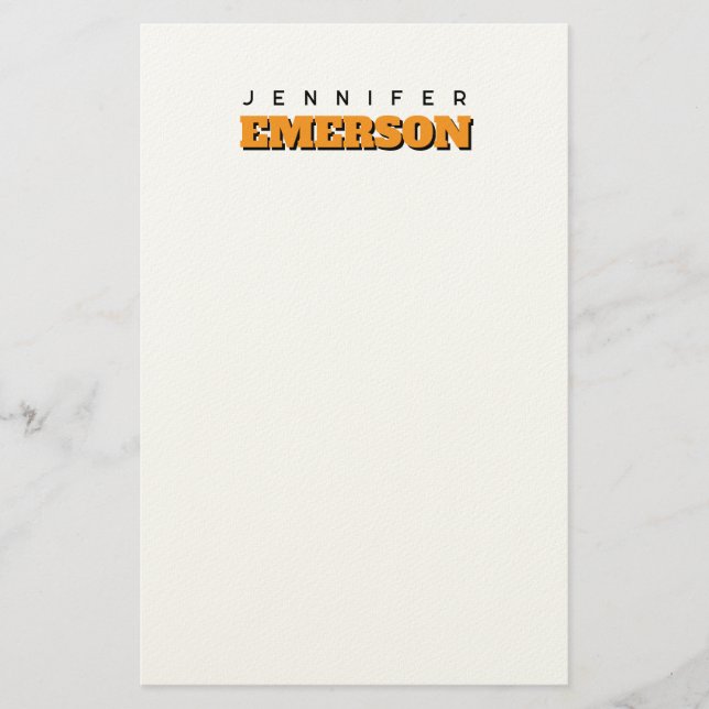 Papelaria Nome moderno minimalista profissional simples (Frente)