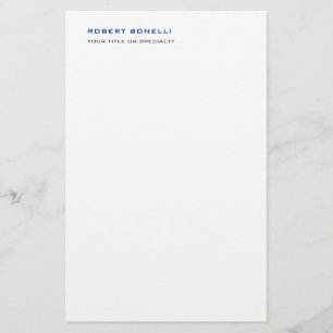 Papelaria Nome Profissional Minimalista Moderno Único