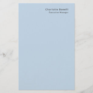 Papelaria Nome Profissional Moderno Minimalista Azul 