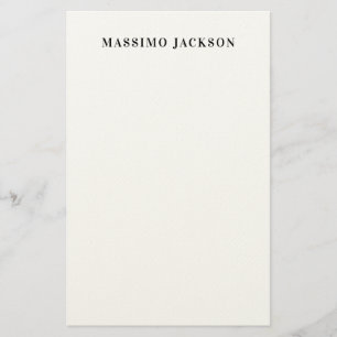Papelaria Nome Próprio Decorativo Minimalista Preto Branco