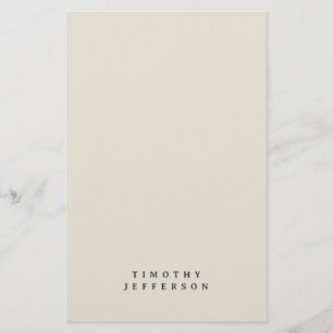 Papelaria Nome Próprio Minimalista Moderno Elegante