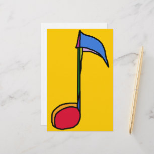 Papelaria Nota gráfica colorida de música