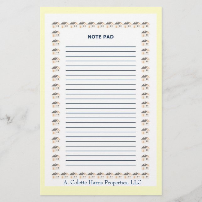 Papelaria Nota Pad - Design 1 (Frente)