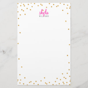 Papelaria NOTA PESSOAL mini spot confetti bold dourado