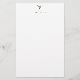 Papelaria Notas de Hummingbird Elegante