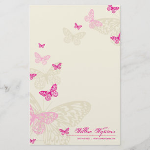 Papelaria NOTEPAPER PERSONALIZADO: borboletas 4P