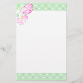 Papelaria Notepaper personalizado, rosado, Bolinhas