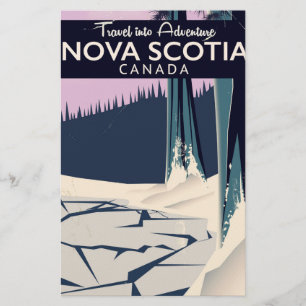 Papelaria Nova Escócia, poster de viagens de férias do Canad