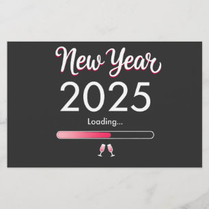 Papelaria Novo Ano Carregando Xmas do Feliz ano novo 2025