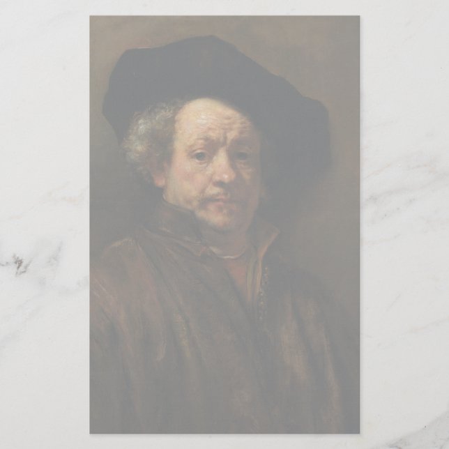 Papelaria O autorretrato de Rembrandt van Rijn é arte (Frente)