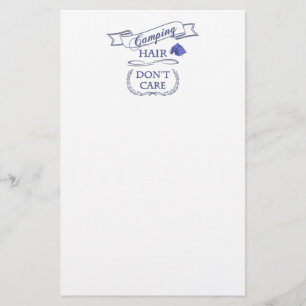 Papelaria O cabelo de acampamento não se importa