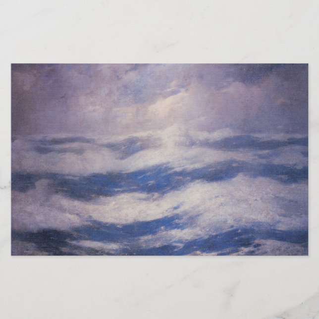 Papelaria O céu e o oceano (por Emil Carlsen) (Frente)