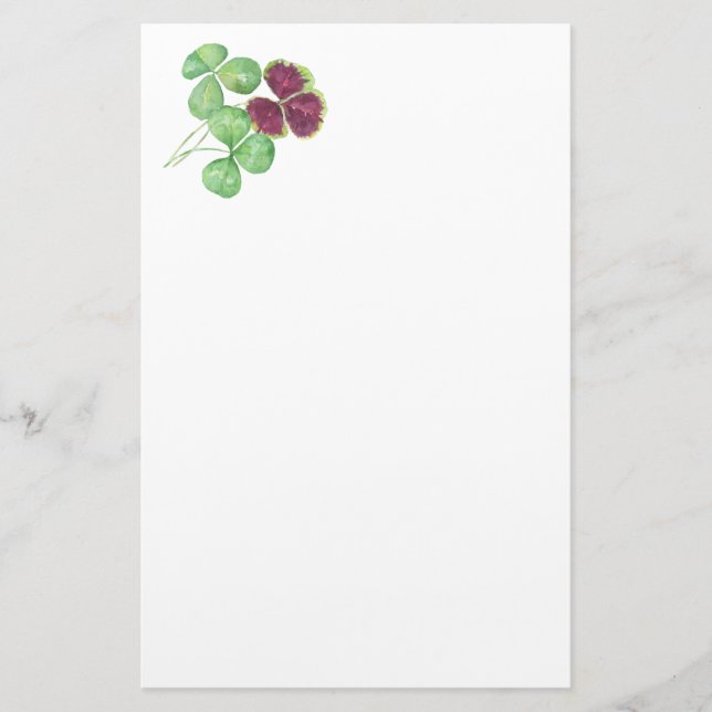 Papelaria O dia de Partick do santo do trevo do trevo da (Frente)