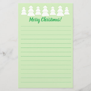 Papelaria O Feliz Natal branco das árvores alinhou artigos