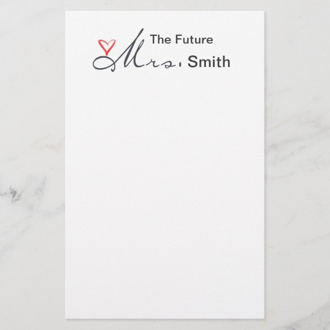 Papelaria O futuro, Sra. - personalize o seu próprio! (Frente)