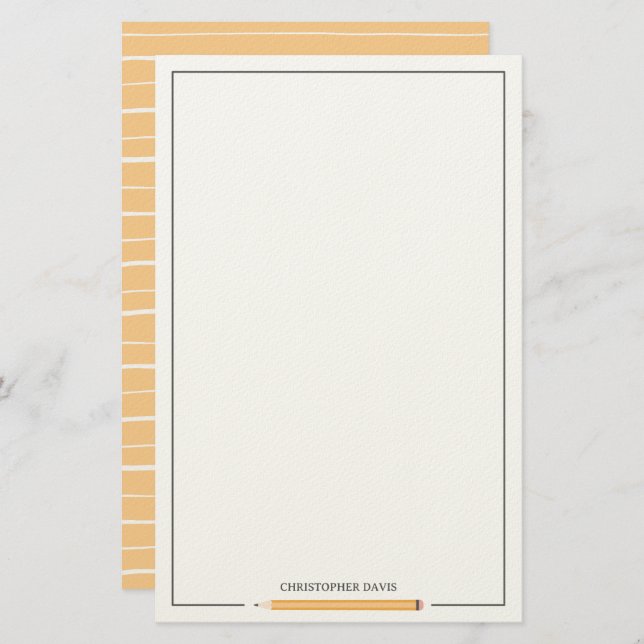 Papelaria O lápis clássico enquadrava as crianças de volta à (Frente/Verso)