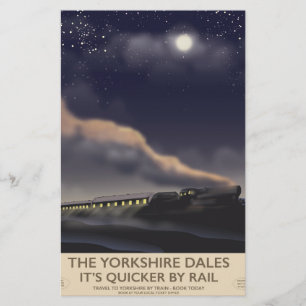 Papelaria O pôster da Ferrovia Yorkshire Dales