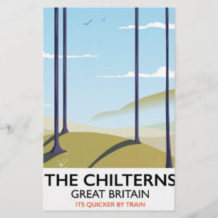 Papelaria O poster de viagens de Chilterns Grâ Bretanha
