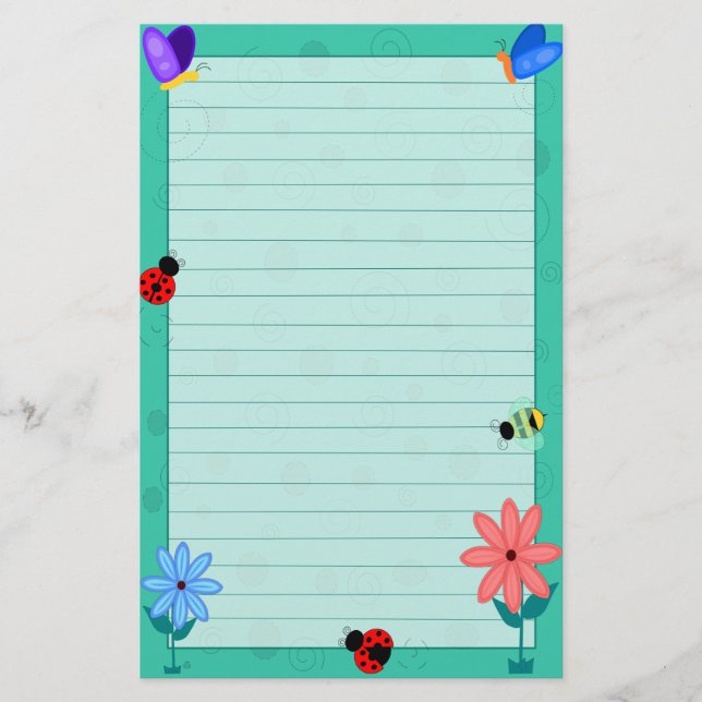 Papelaria O primavera está aqui! (Frente)