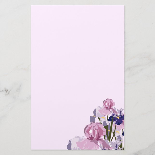 Papelaria O primavera fresco do corte torna iridescente (Frente)