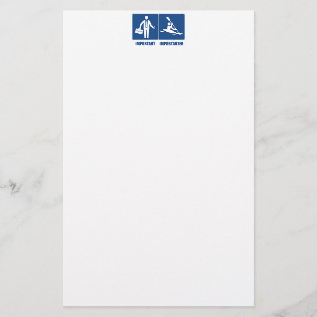 Papelaria O Trabalho É Importante, O Caiaque É Mais Importan (Frente)