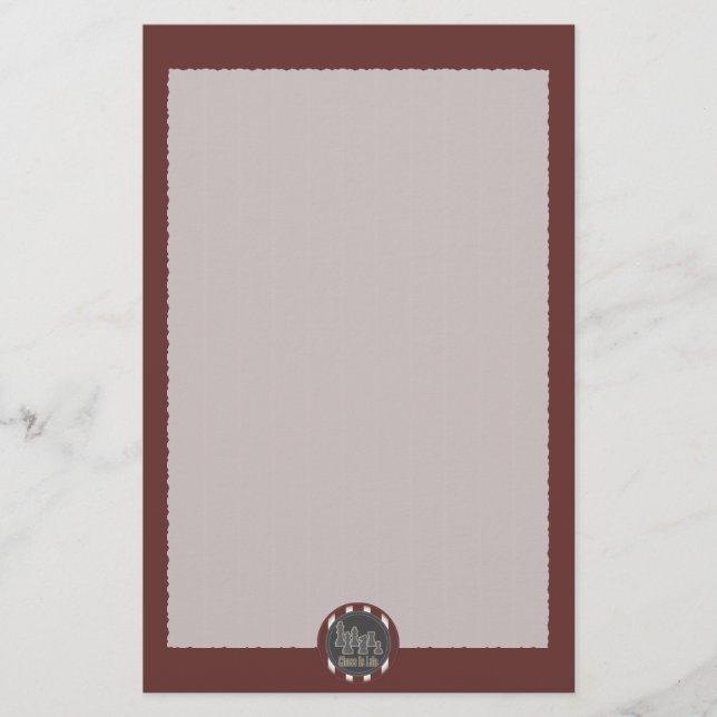 Papelaria O xadrez é a vida vermelha (Frente)