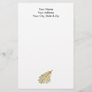 Papelaria Oak Leaf Watercolor