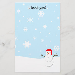 Papelaria Obrigado por cartas papel de carta de Natal Snowma