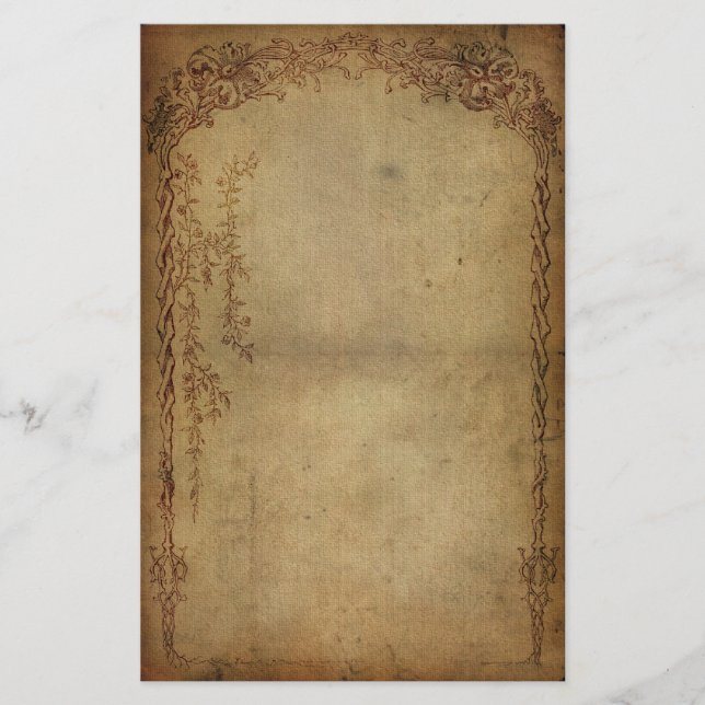 Papelaria Obscuridade da elegância do vintage (Frente)