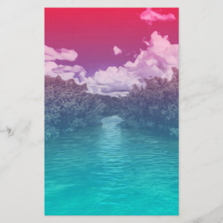 Papelaria Oceano azul cor-de-rosa Trippy da chave dos