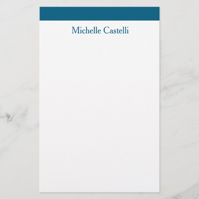 Papelaria Oceano Azul e Branco Professional Único Clássico (Frente)