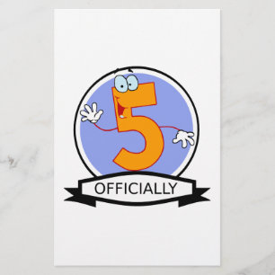 Papelaria Oficialmente 5 Banner de Aniversário