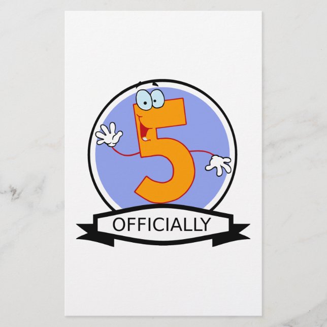 Papelaria Oficialmente 5 Banner de Aniversário (Frente)