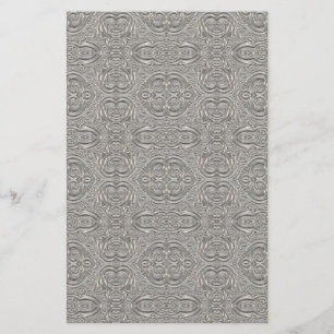 Papelaria Olhar gravado metálico de prata elegante